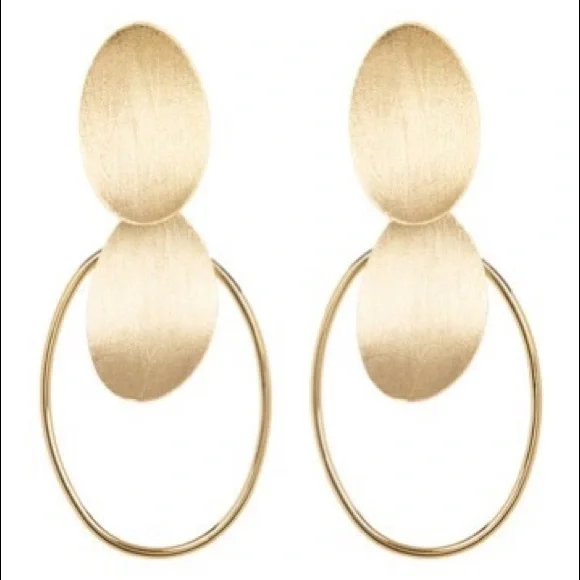 Rivka Friedman Concave DiscCascading DangleEarring - Picture 1 of 7